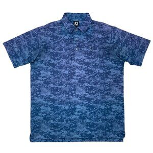 FootJoy FJ Mens Cloud Camo Isle Polo Shirt XL Blue Golf